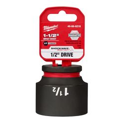 Milwaukee SHOCKWAVE 1-1/2 in. X 1/2 in. drive SAE 6 Point Standard Impact Socket 1 pc