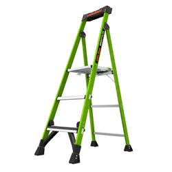 Little Giant Mightylite 5 ft. H Fiberglass Step Ladder Type IAA 375 lb. cap.