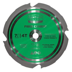 Century Drill & Tool 7-1/4 in. D Polycrystalline Diamond Tipped Fiber Cement Blade 4 teeth 1 pc