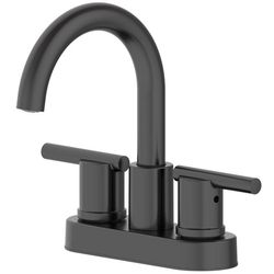 Oakbrook Collection Alexis Matte Black Modern Centerset Bathroom Sink Faucet 4 in.