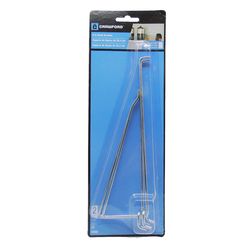 Crawford Zinc Plated Silver Steel 8 in. Peg Hook Shelf Bracket 2 pk