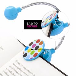 WITHit French Bull Multicolored LED Book Reading Light CR2032 Battery
