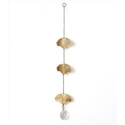 Matr Boomie Antique Gold Glass/Metal 0.25 in. H X 12 in. L X 3 in. W Cascade Engraved Floral Suncatc