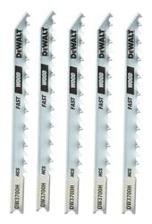 DEWALT 4 in. High Carbon Steel U-Shank Jig Saw Blade 6 TPI 5 pk