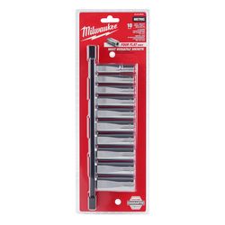 Milwaukee 3/8 in. drive Metric 6 Point Chrome Deep Well Socket Set 10 pc