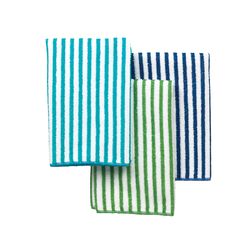 Ritz Assorted Polyester Stripes Bar Mop Dish Cloth 3 pk