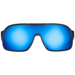 Flying Fisherman Sounder Sunglasses Unisex Matte Black Frame Smoke Blue Mirror Lens Polarized
