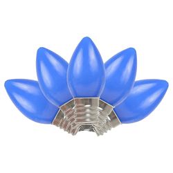 Celebrations Incandescent C7 Blue 4 ct Replacement Christmas Light Bulbs 0.08 ft.