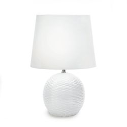Gallery of Light Posh 16.375 in. White Table Lamp