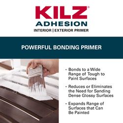 KILZ Adhesion White Flat Water-Based Bonding Primer 1 qt