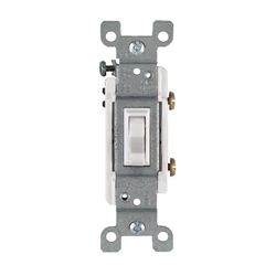 Leviton 15 amps Single Pole Toggle AC Quiet Switch White 1 pk