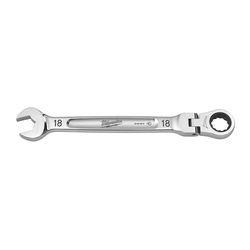 Milwaukee MAXBITE 18 mm X 18 mm 12 Point Metric Flex Head Combination Wrench 1.58 in. L 1 pc