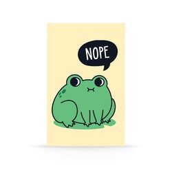 Denik 5 in. W X 8 in. L Sewn Bound Pink Nope Frog Notebook