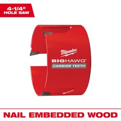Milwaukee Big Hawg 4-1/4 in. Carbide Tipped 2-7/16 in. L Hole Saw