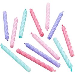 Wilton Teal, Pink, and Purple No Scent Birthday Candles