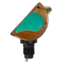 Totally Bamboo Turquoise Acacia Wood/Stainless Steel Bottle Pourer