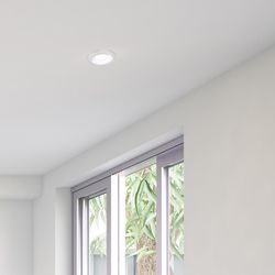 Halo Matte White 6 in. W Plastic LED Canless Recessed Downlight 8.5 W