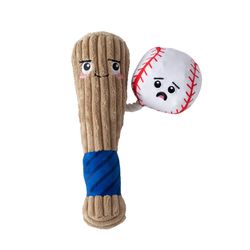 Pet Shop by Fringe Studio For Dog Multicolored Plush Batter Up Dog Toy 1 pk
