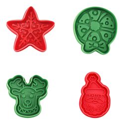 R&M International Corp Holiday Pastry & Cookie Stamper Set