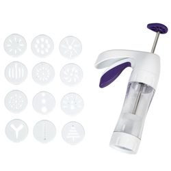 Wilton Simple Success Cookie Press White 13 pc