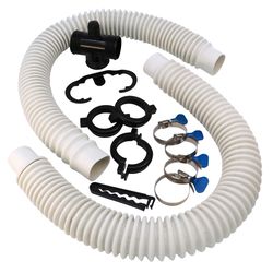 Simple Drain 1-1/2 in. D Textured Brass/Rubber Double Sink Drain Kit