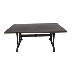 Living Accents Wilmette 7 pc Black Aluminum Classic Dining Set Beige