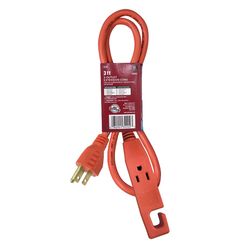 Ace Indoor 3 ft. L Orange Triple Outlet Cord 14/3 SJT