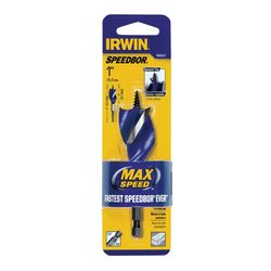 IRWIN Speedbor 1 in. X 4 in. L Carbon Steel Wood Boring Bit Quick-Change Hex Shank 1 pc