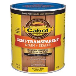 Cabot Semi-Transparent Low VOC Semi-Transparent Tintable Neutral Base Oil-Based Alkyd Stain and Seal