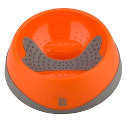 LickiMat OH Orange Plastic Small Pet Bowl For Dogs