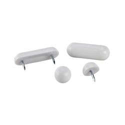 Plumb Pak Toilet Seat Bumper Set White Plastic For Universal