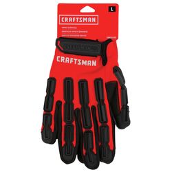 Craftsman M Polyester Black/Red Impact Gloves
