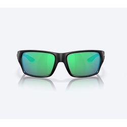 Costa Tailfin Sunglasses Black Frame Green Lens Polarized Blue Light Blocking