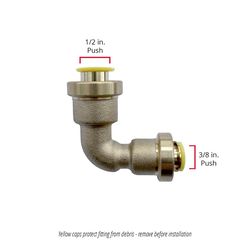 QuickFitting Push to Connect 1/2 in. PTC in. Brass Reducing Elbow
