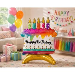 Anagram Balloons Birthday Cake Day Foil Balloon 1 pk