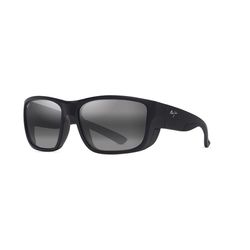Maui Jim Amberjack Sunglasses Unisex Matte Black w/Black Rubber Frame Neutral Grey Lens Polarized