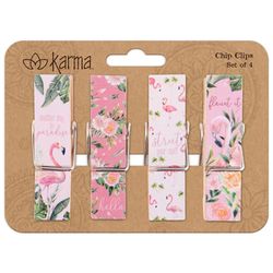 Karma Multicolored Wood Bag Clips