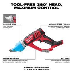 Milwaukee M18 18 V 14 Ga. Cordless Shear Tool Only