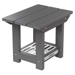 Breeo X Series Gray Rectangular Poly Lumber Side Table
