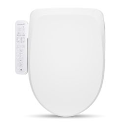 SmartBidet 0 gal White Elongated Electronic Bidet Toilet Seat