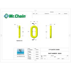 Mr. Chain #8 Passing Link Plastic Chain 2 in. D X 100 ft. L