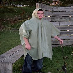 Boulder Creek Green Vinyl Rain Poncho 10 mil