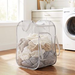 Zenna Home Gray Fabric Hamper