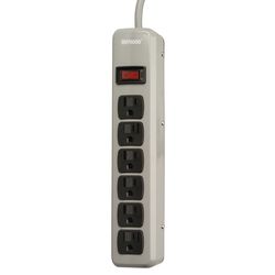 Southwire Woods 5 ft. L 6 outlets Power Strip Gray