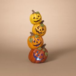 Gerson 16 in. Stacked Pumpkins Halloween Decor