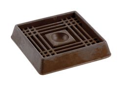 Shepherd Hardware Rubber Caster Cup Brown Square 1 in. W 4 pk