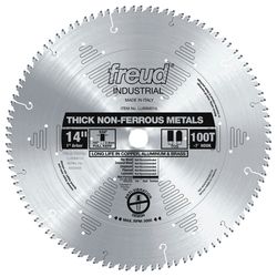 Freud 14 in. D X 1 in. Thick Aluminum TiCo Hi-Density Carbide Circular Saw Blade 100 teeth 1 pk