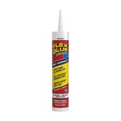 Flex Seal Family of Products Flex Glue Super Strength Rubber White Adhesive Cartridge Refill 10 fl.