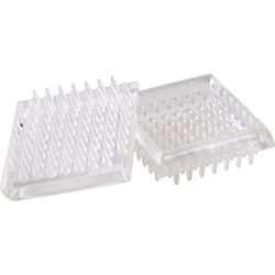 Shepherd Hardware Plastic Caster Cup Clear Square 1 in. W 4 pk