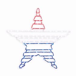 Celebrations Patriotic Star Silhouette Window Decor Metal 1 pk